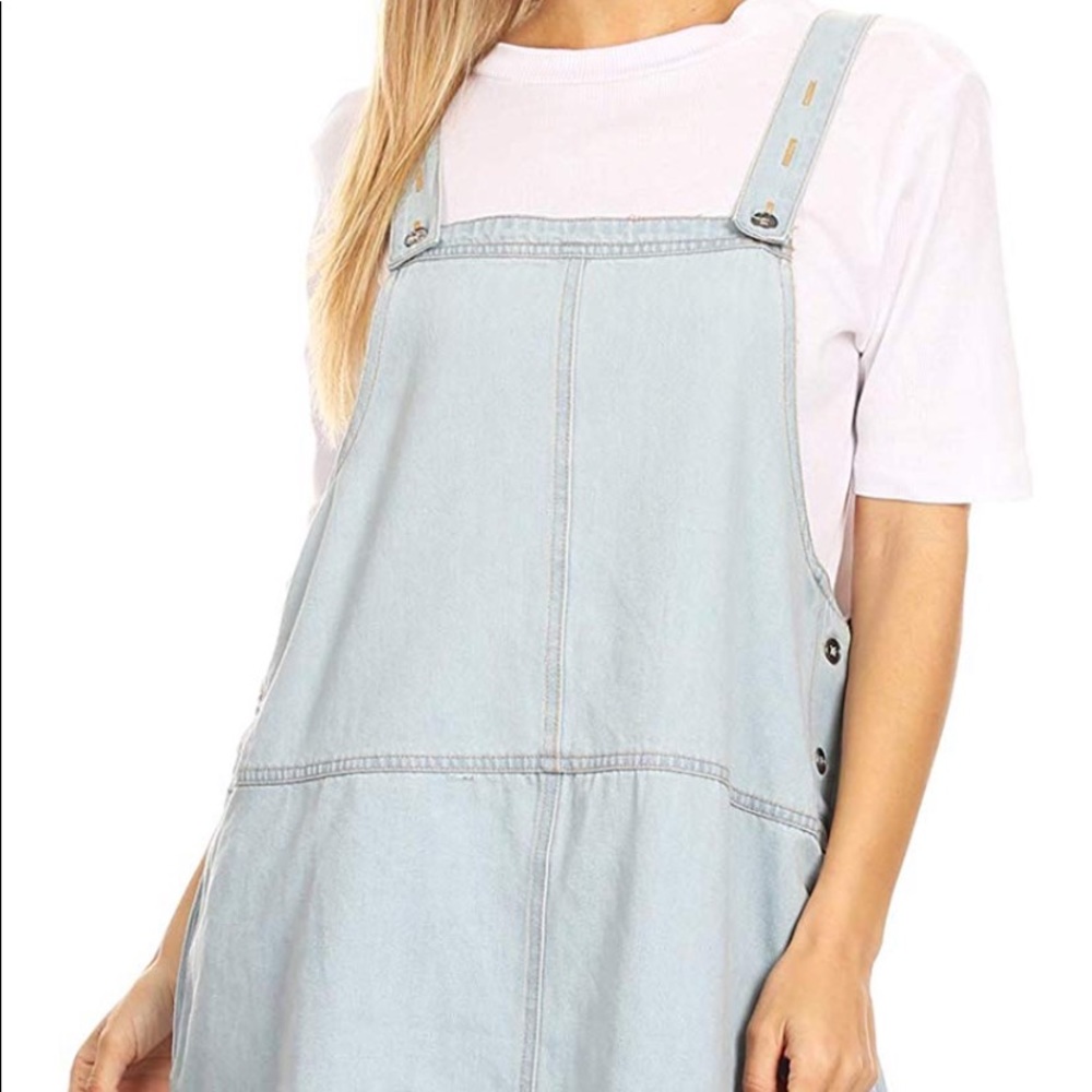 Denim overall dress